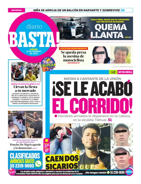Portada de Basta! (contraportada)