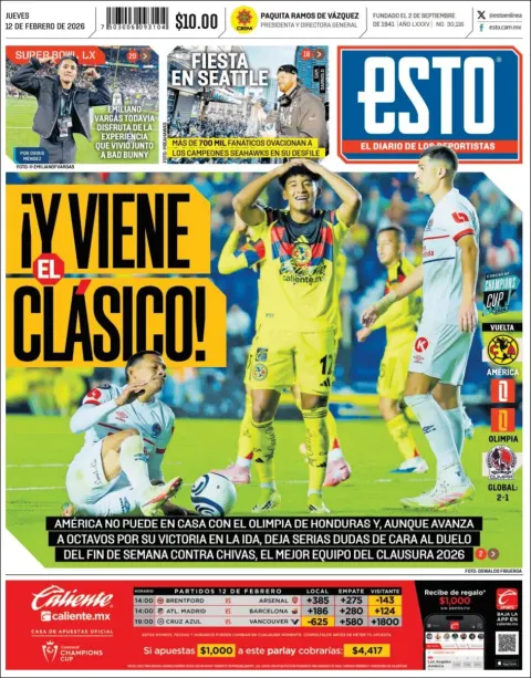 Portada de Esto del jueves, 12 de febrero de 2026