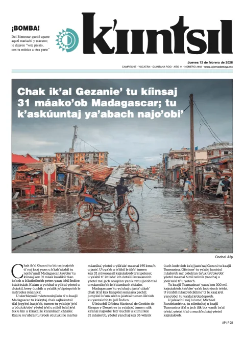 Portada de La Jornada - Kiintsil del jueves, 12 de febrero de 2026