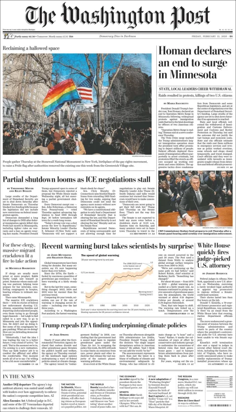 Portada de The Washington Post
