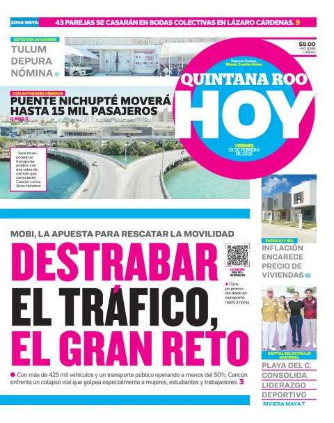 Portada de Quintana Roo Hoy (portada)