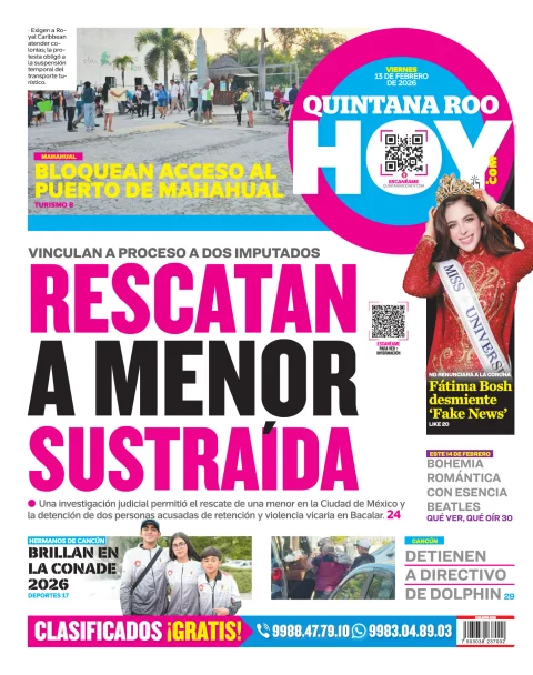 Portada de Quintana Roo Hoy (contraportada)