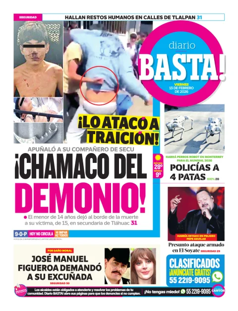 Portada de Basta! (contraportada)