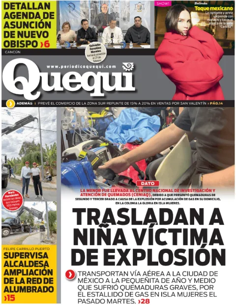 Portada de Quequi (contraportada) del viernes, 13 de febrero de 2026