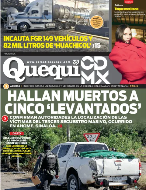 Portada de Quequi CDMX (contraportada) del viernes, 13 de febrero de 2026