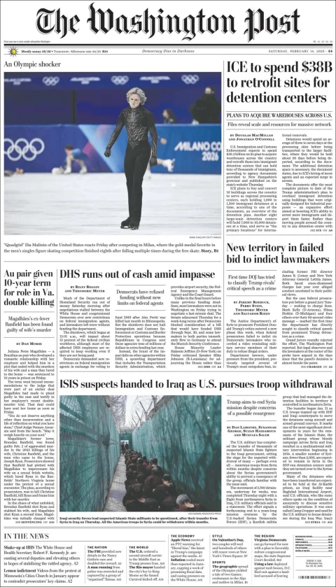 Portada de The Washington Post