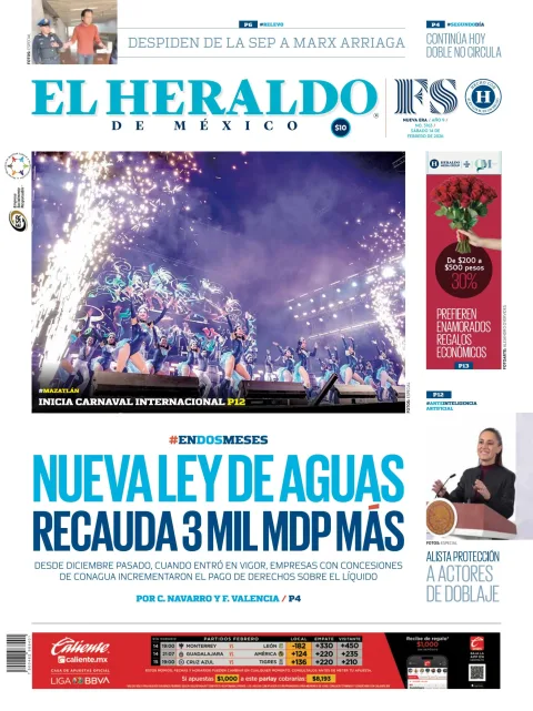 Portada de El Heraldo de Mexico