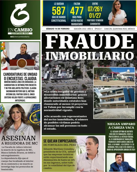 Portada de En Cambio - Quintana Roo (contraportada)