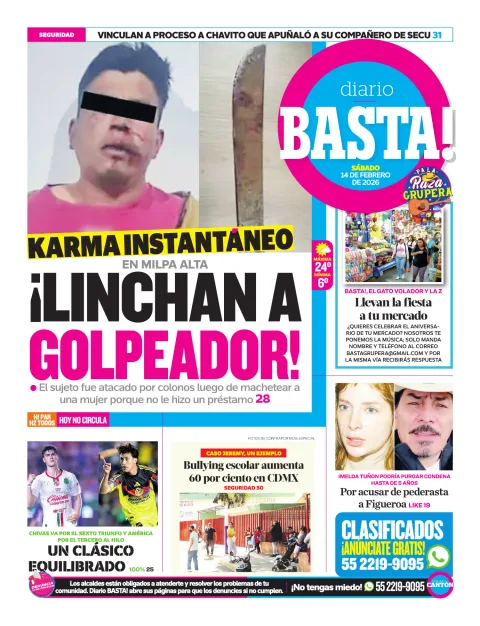 Portada de Basta! (contraportada)