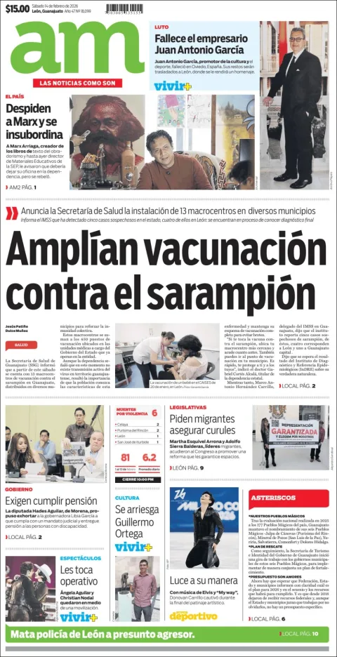 Portada de Am Corredor Industrial del sábado, 14 de febrero de 2026