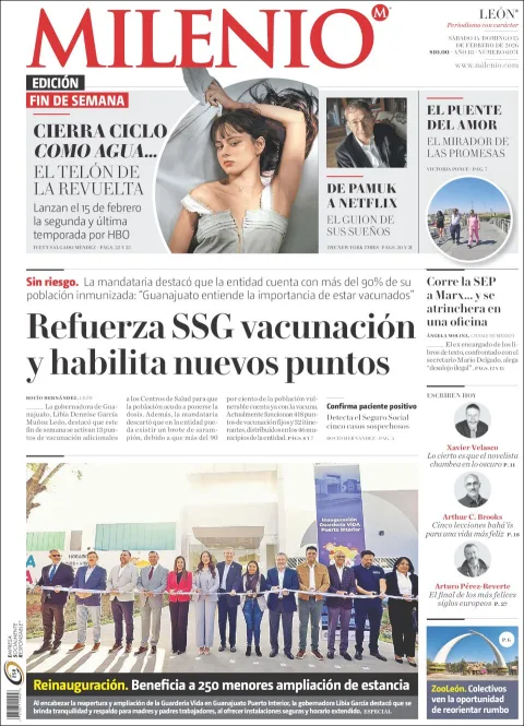 Portada de Milenio Leon del sábado, 14 de febrero de 2026