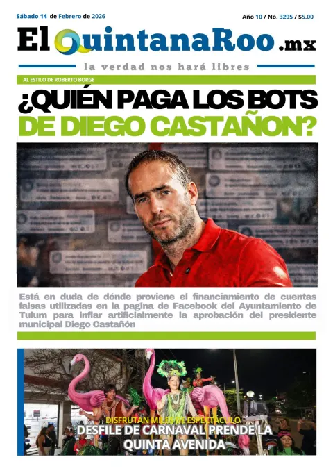 Portada de El Quintana Roo (portada) del 2026-02-14
