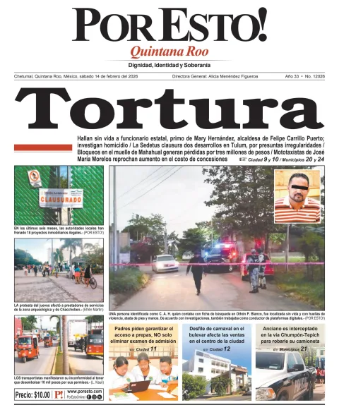 Portada de Por Esto (quintana Roo Chetumal)