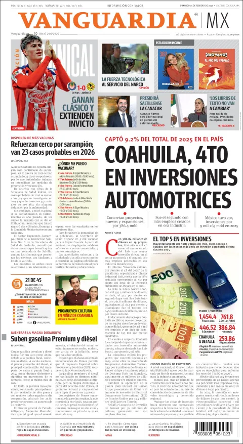 Portada de Vanguardia