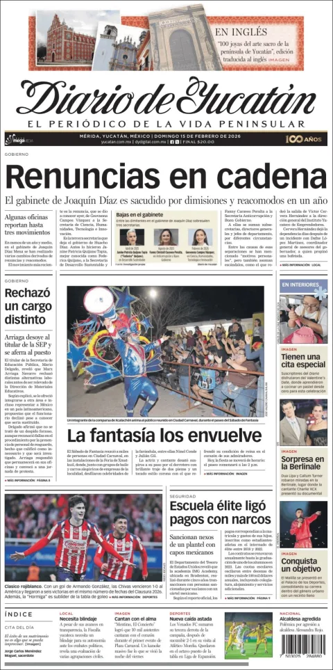 Portada de Diario de Yucatán