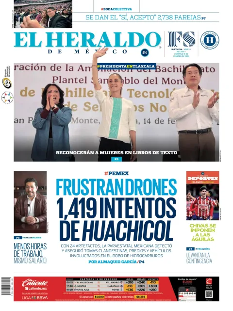 Portada de El Heraldo de Mexico