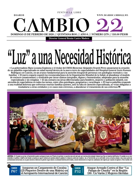 Portada de Diario Cambio 22 (portada)