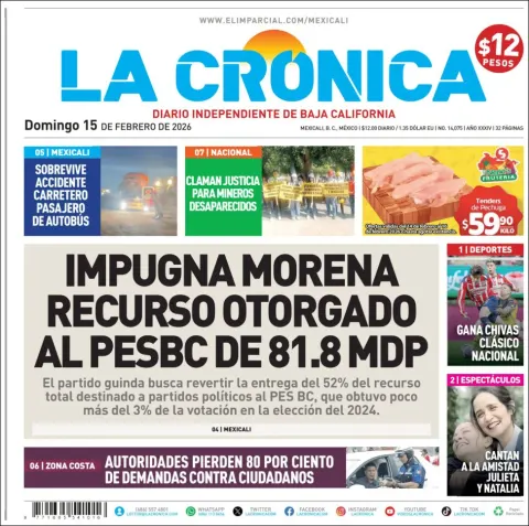 Portada de La Cronica