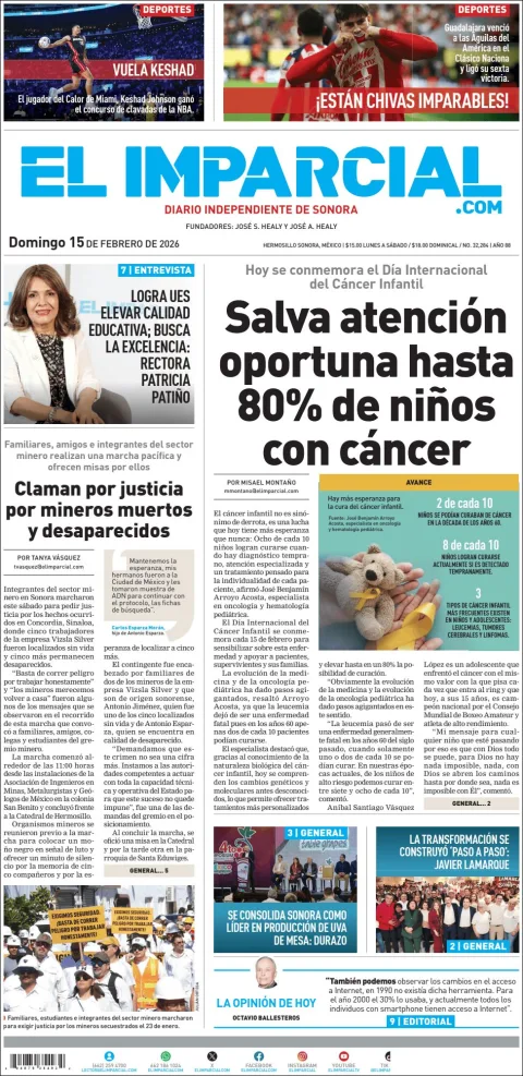 Portada de El Imparcial