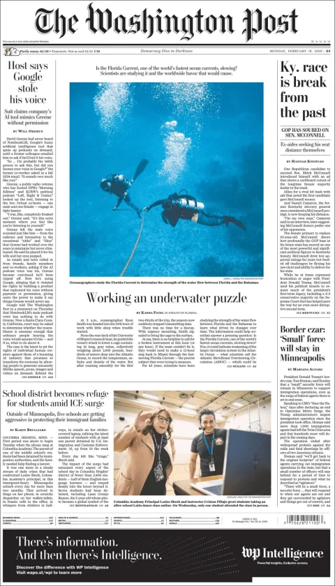 Portada de The Washington Post