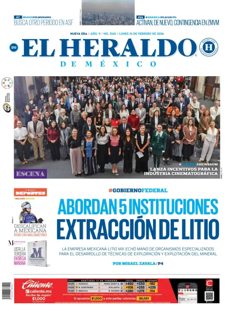 Portada de El Heraldo de Mexico