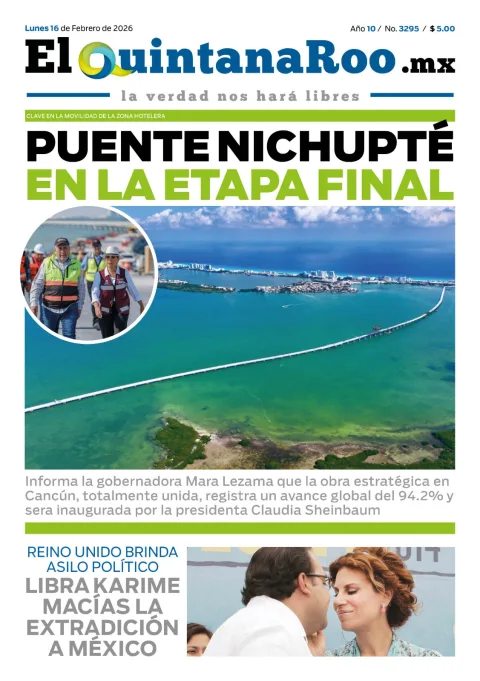 Portada de El Quintana Roo (portada) del 2026-02-16
