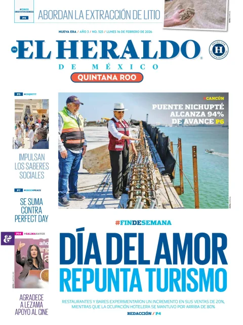 Portada de El Heraldo de Mexico - Quintana Roo