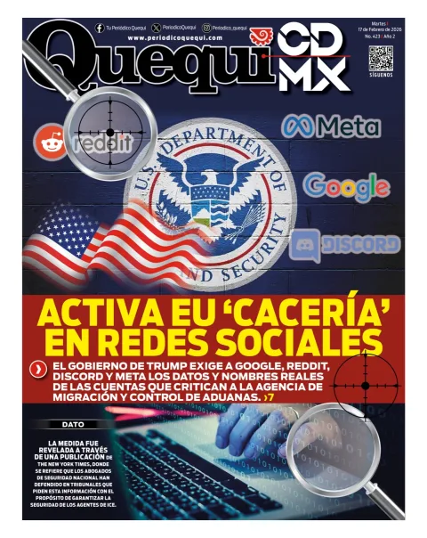 Portada de Quequi CDMX del martes, 17 de febrero de 2026