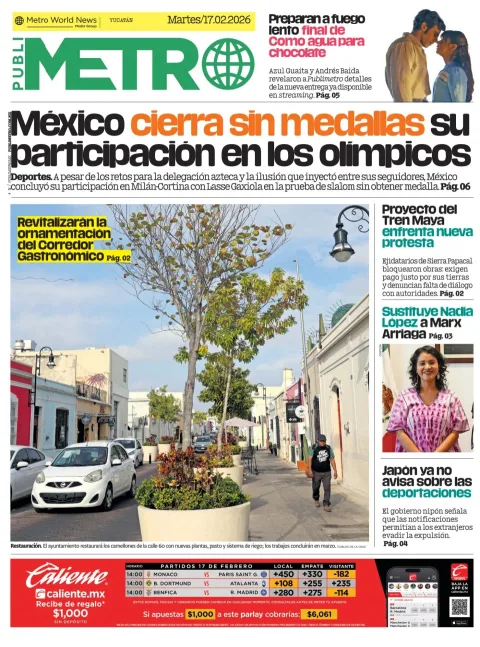 Portada de Publimetro Merida del martes, 17 de febrero de 2026