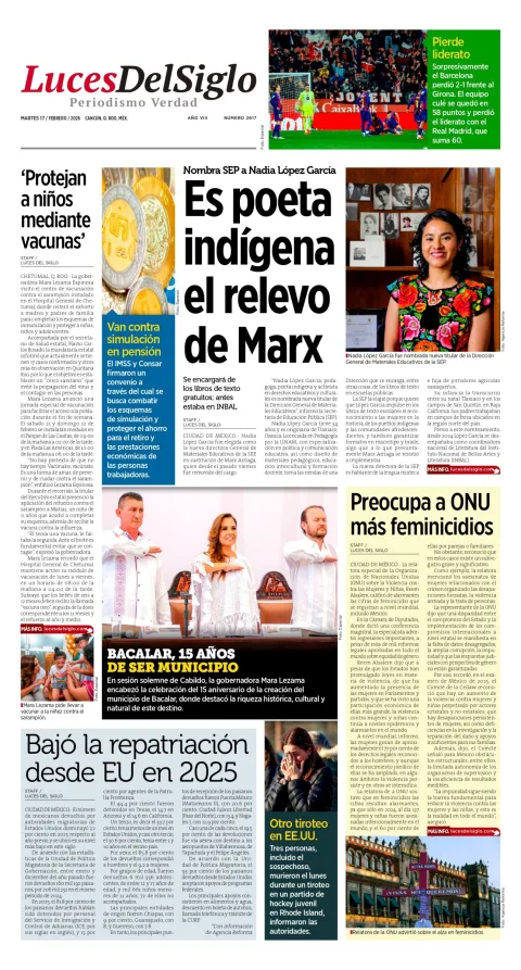 Portada de Luces del Siglo
