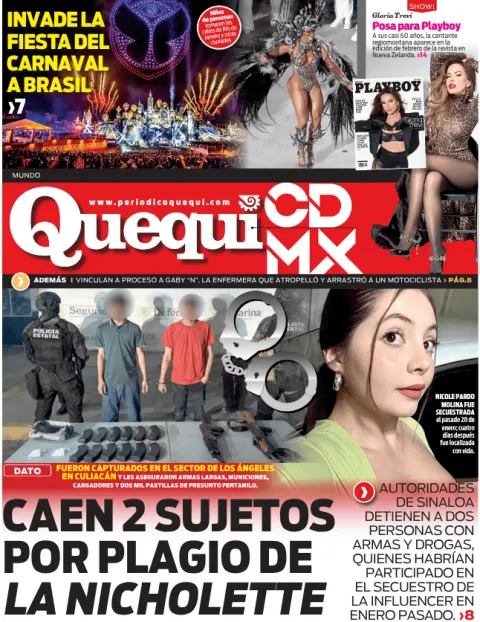 Portada de Quequi CDMX (contraportada) del martes, 17 de febrero de 2026