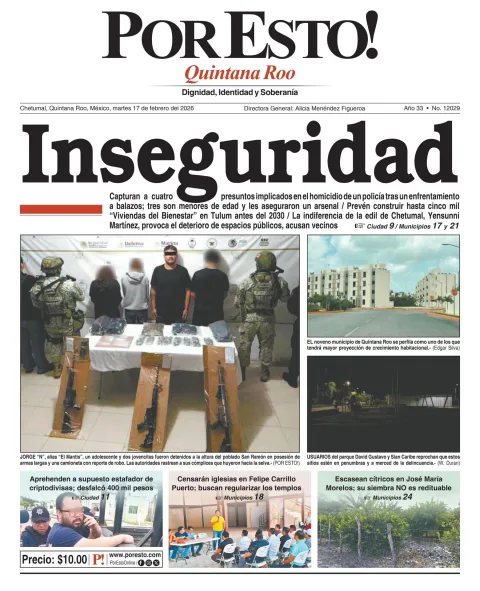 Portada de Por Esto (quintana Roo Chetumal)