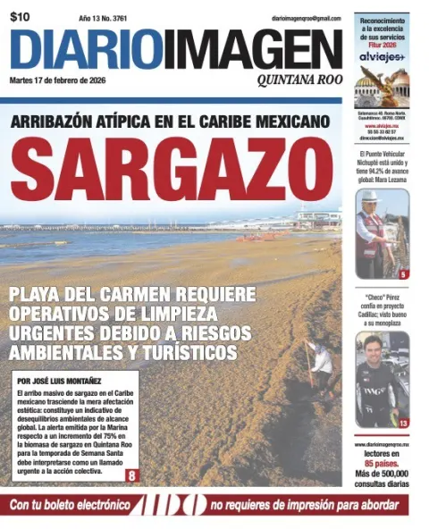 Portada de Diario Imagen Quintana Roo del martes, 17 de febrero de 2026