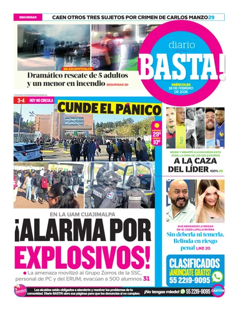 Portada de Basta! (contraportada)