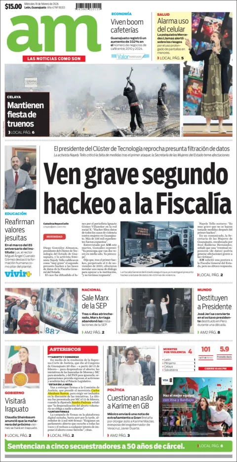 Portada de Am Corredor Industrial del miércoles, 18 de febrero de 2026