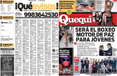 Portada de Quequi (contraportada) del martes, 17 de febrero de 2026