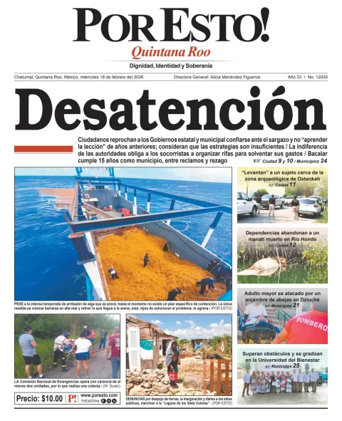 Portada de Por Esto (quintana Roo Chetumal)
