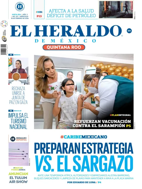 Portada de El Heraldo de Mexico - Quintana Roo