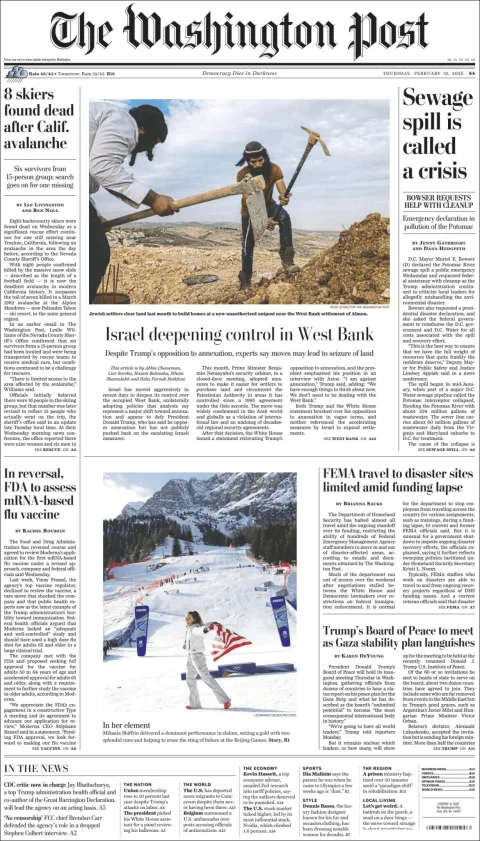 Portada de The Washington Post