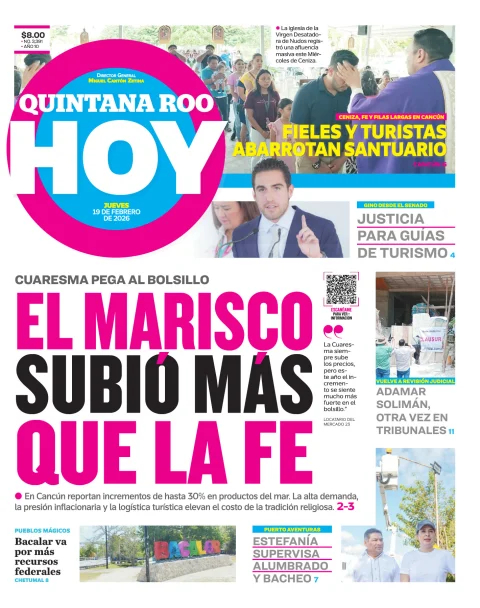 Portada de Quintana Roo Hoy (portada)