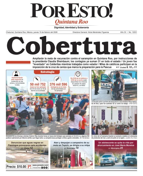 Portada de Por Esto (quintana Roo Chetumal)