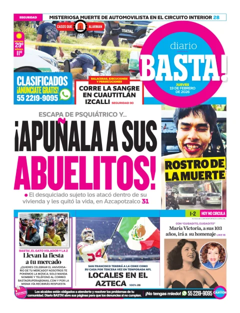 Portada de Basta! (contraportada)