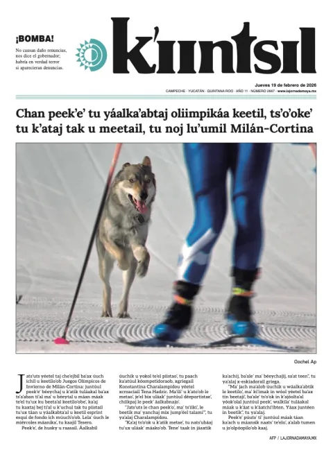 Portada de La Jornada - Kiintsil del jueves, 19 de febrero de 2026