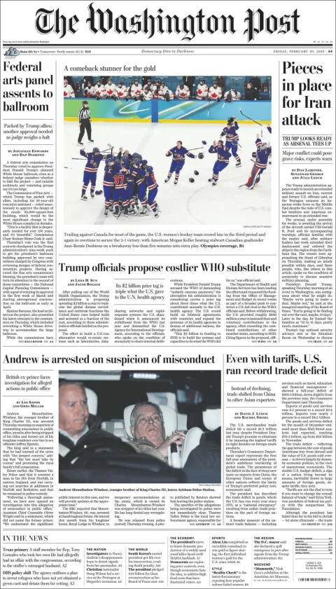 Portada de The Washington Post