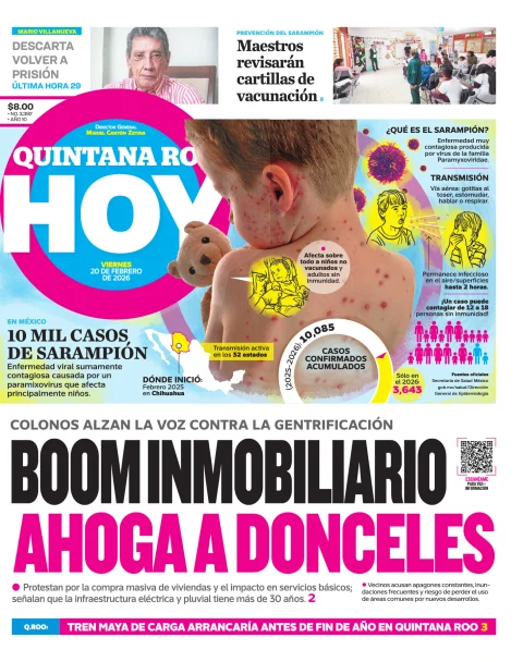 Portada de Quintana Roo Hoy (portada)