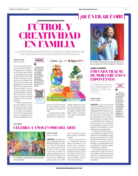 Portada de Quintana Roo Hoy (contraportada)