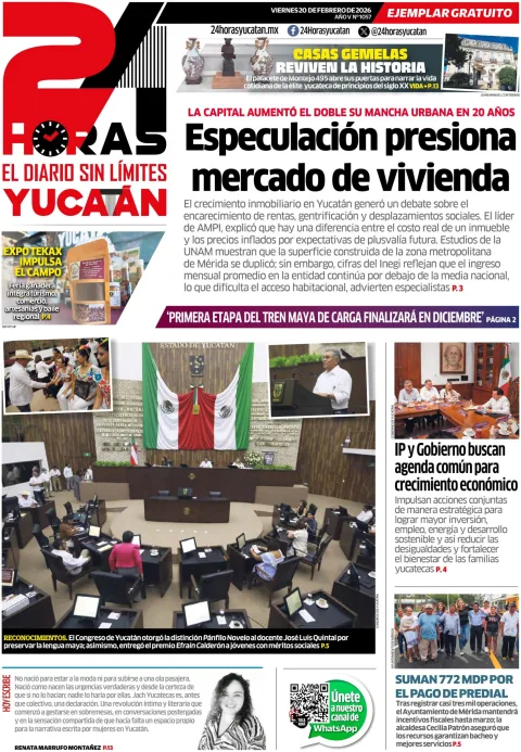 Portada de 24 Horas Yucatan