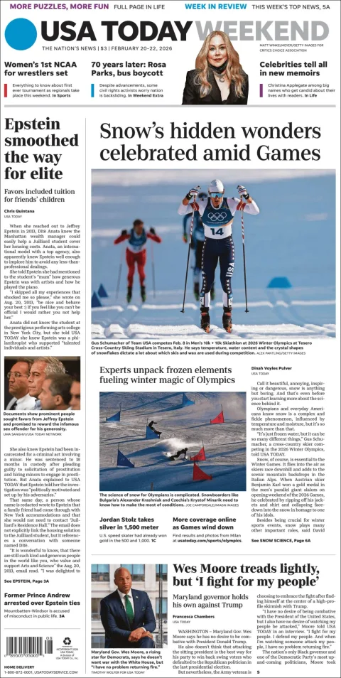 Portada de Usa Today