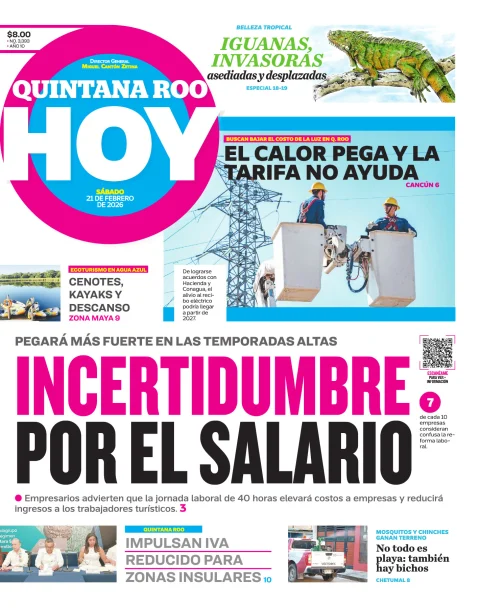Portada de Quintana Roo Hoy (portada)