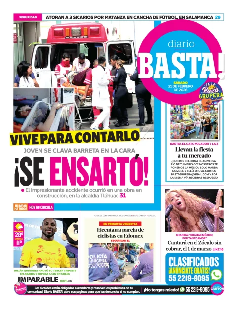 Portada de Basta! (contraportada)